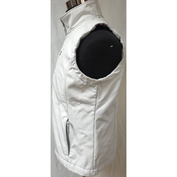 Boot Daddy Womems Medium White Zip Up Cowgirl Western Fleece Lined Logo Vest - Picture 6 of 15